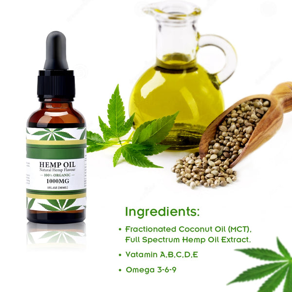 Natural Hemp Seed Oil 30ml Hemp Oil Organic Pure