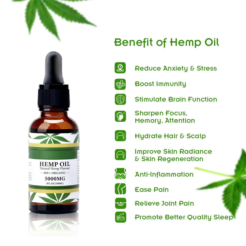 Natural Hemp Seed Oil 30ml Hemp Oil Organic Pure