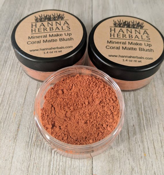 Coral Matte Blush - mineral makeup - makeup - gift