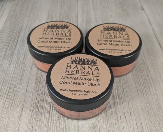 Coral Matte Blush - mineral makeup - makeup - gift