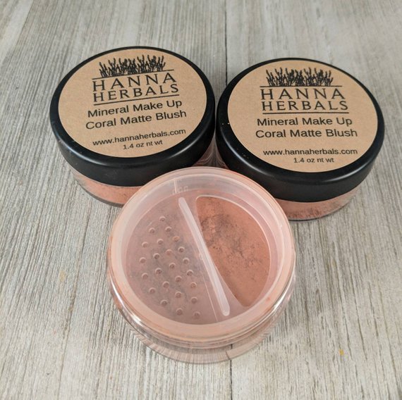 Coral Matte Blush - mineral makeup - makeup - gift